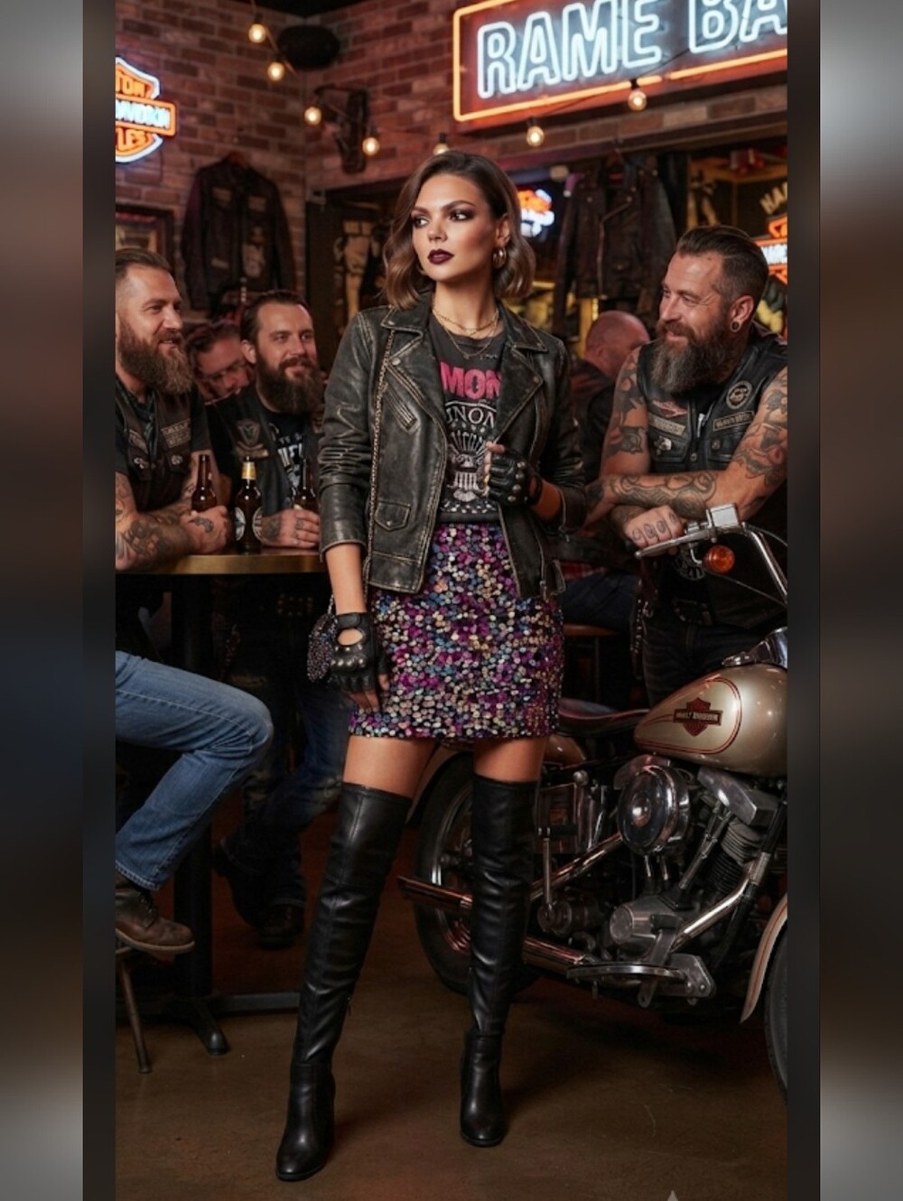 SHEIN CURVE 1XL Multi-Color Sequin Mini Skirt & Matching Bag Set.